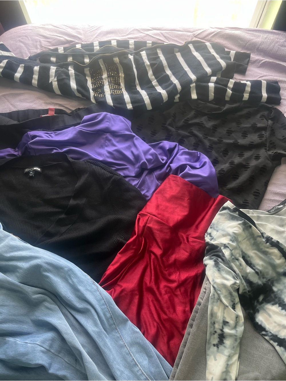BULK items- dresses, pants, sweater from GUESS, FASHION NOVA, OLD NAVY